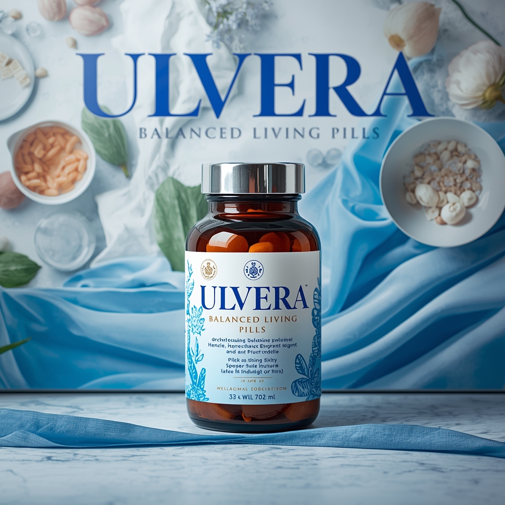 Ulvera product packaging and bottle for daily use